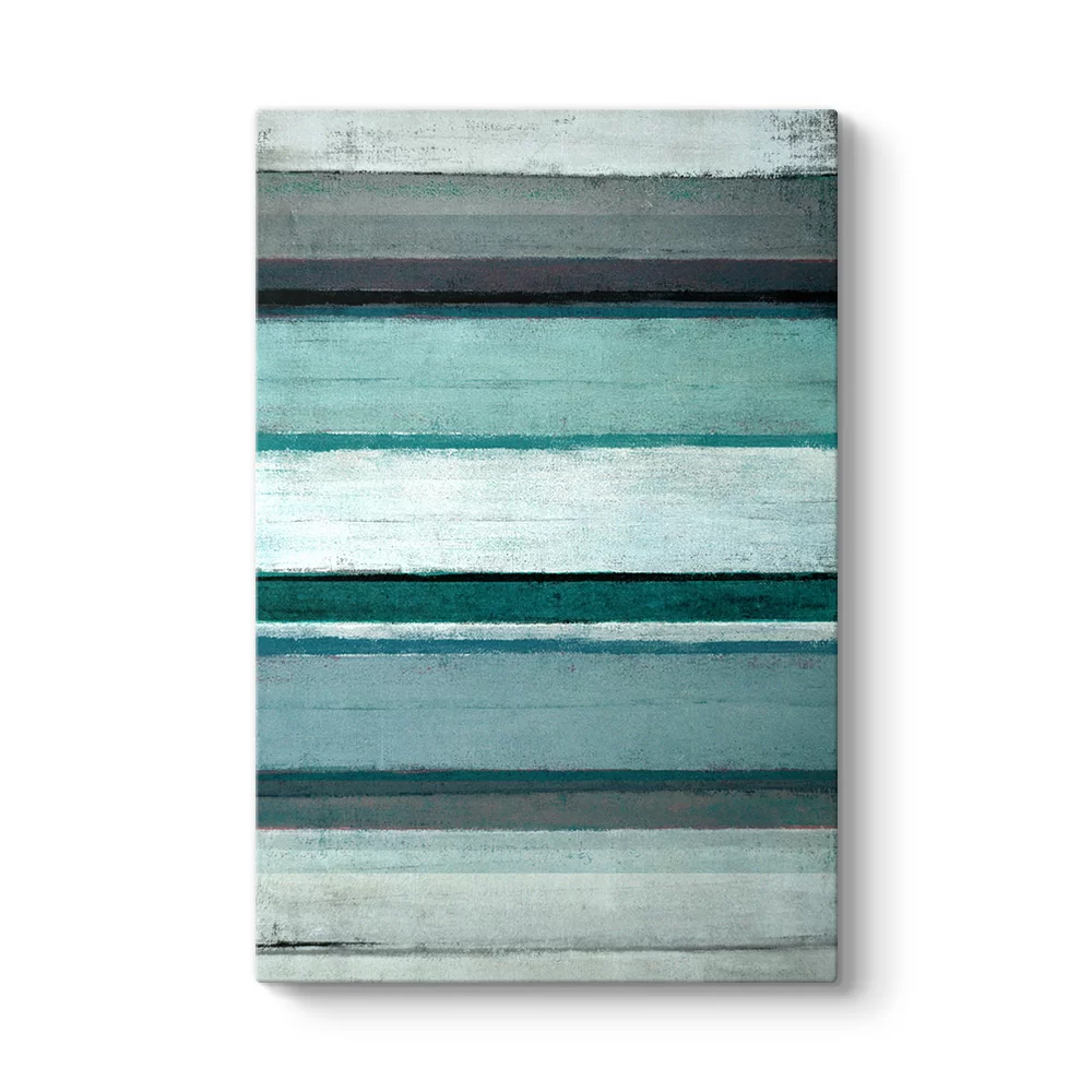 Pastel Mavi Çizgiler Tablo - Model 2